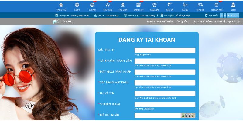Đăng ký tài khoản 123b siêu nhanh chóng