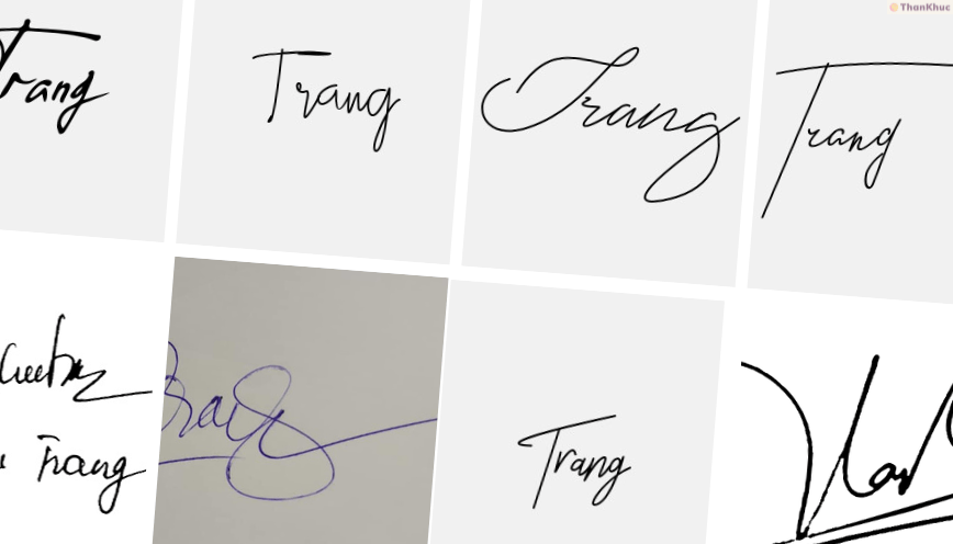 Tổng hợp chữ ký tên Trang đẹp nhất