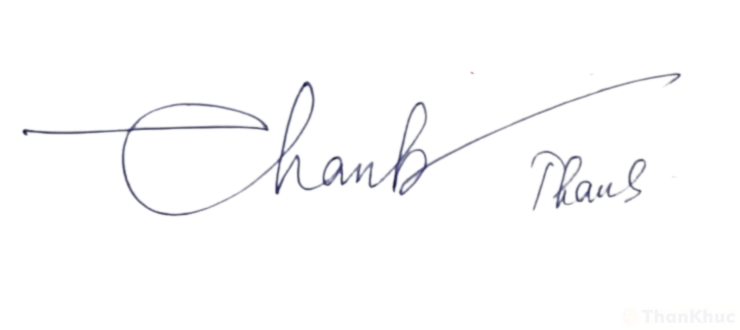 Chữ ký tên Thành, Thanh mẫu 18