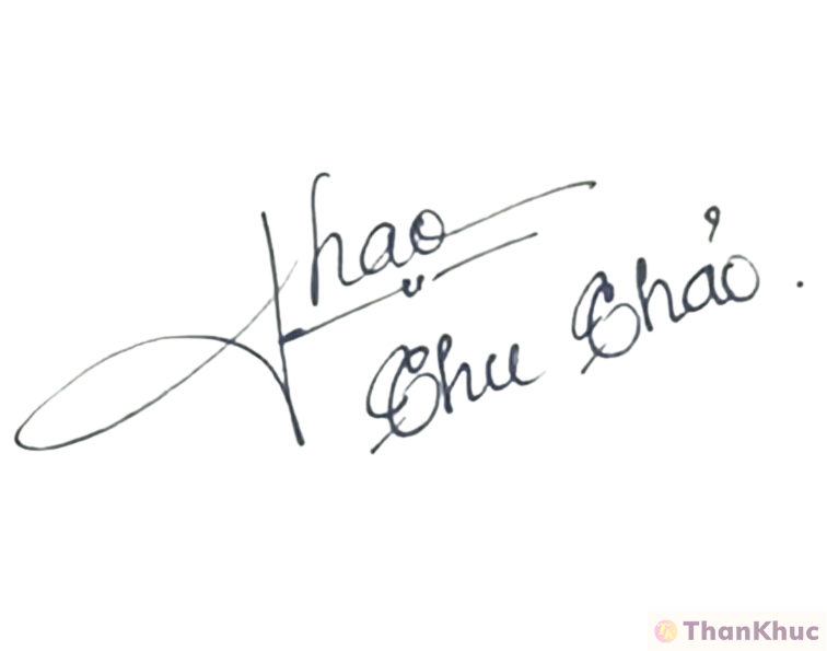 Chữ ký tên Thảo mẫu 6