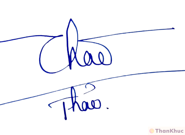 Chữ ký tên Thảo mẫu 7