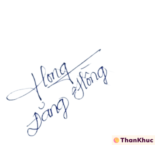 Chữ ký tên Hồng - Mẫu 7