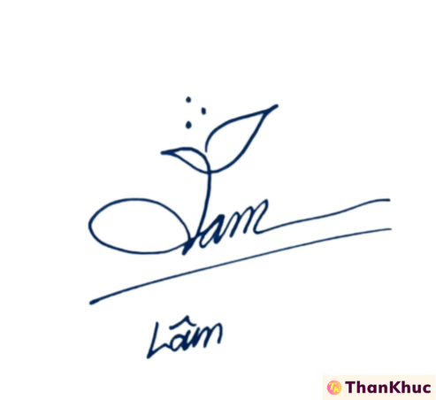 Chữ ký tên Lâm - Mẫu 1