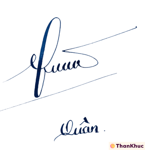Chữ ký tên Quân - Mẫu 5
