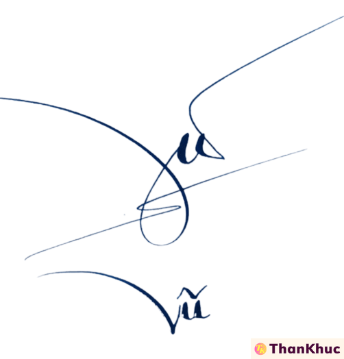 Chữ ký tên Vũ - Mẫu 1