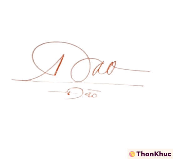 Chữ ký tên Đào - Mẫu 1