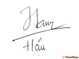 Chữ ký tên Hậu - Mẫu 1