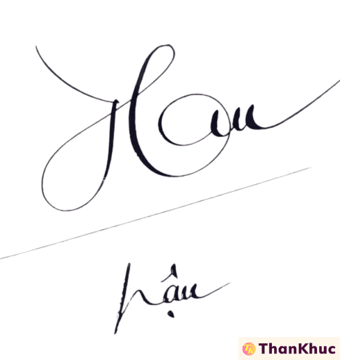 Chữ ký tên Hậu - Mẫu 2