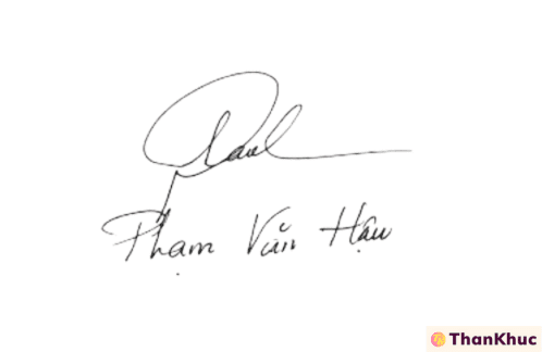 Chữ ký tên Hậu - Mẫu 5
