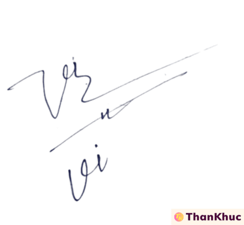 Chữ ký tên Vi - Mẫu 5