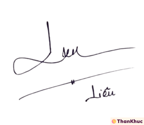 Chữ ký mẫu tên Liễu - Mẫu 3