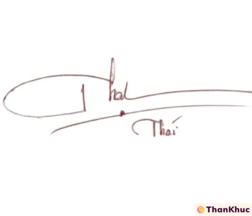 Chữ ký tên Thái mẫu số 4