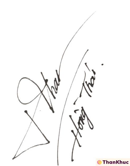 Chữ ký tên Thái mẫu số 7