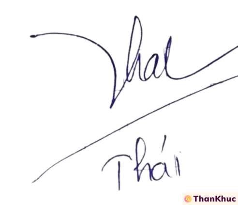 Chữ ký tên Thái mẫu số 9