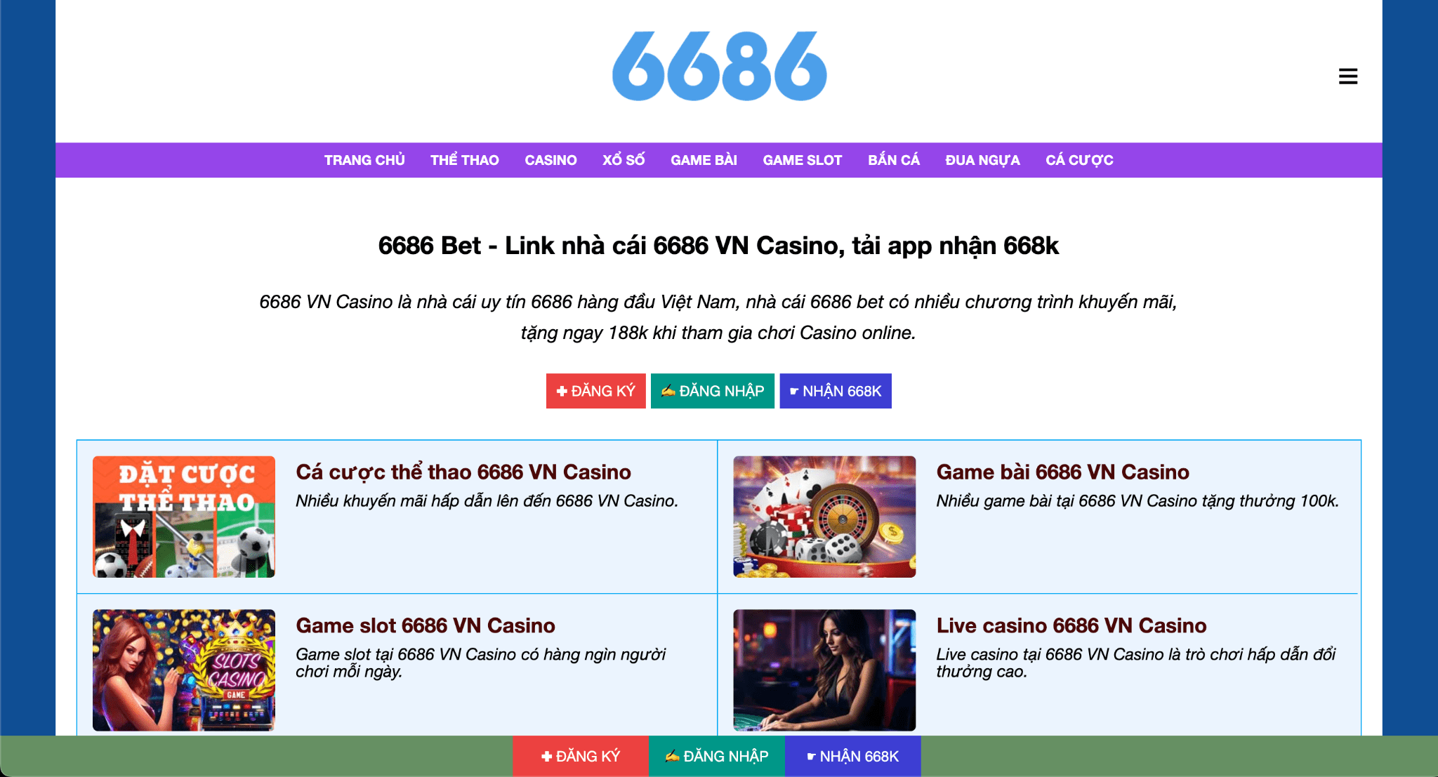 Giới thiệu trang chủ 6686 VN Casino