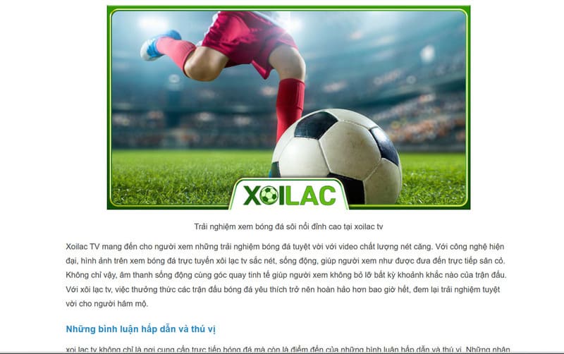 Tận hưởng bóng đá siêu dễ dàng tại nền tảng túc cầu lừng danh Xoilac TV