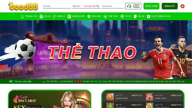 Thể thao Good88 có gì hot?