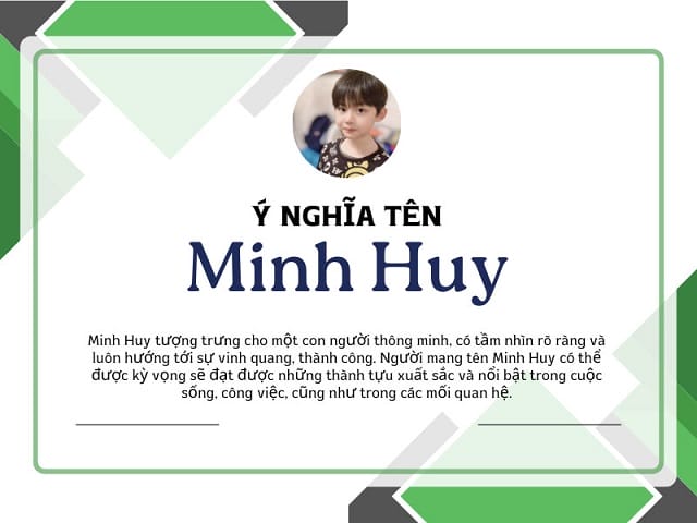 Ý nghĩa tên Minh Huy theo phong thủy