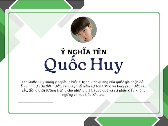 Ý nghĩa tên Quốc Huy chứa đựng những giá trị to lớn