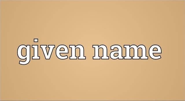 Lịch sử phát triển và nguồn gốc của given name